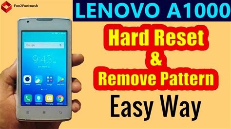 Lenovo A1000 Hard Reset Pattren lock unlock 